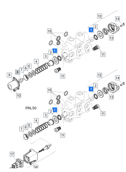 Uszczelnienie suwaka Palfinger ED076 (Nordhydraulic)