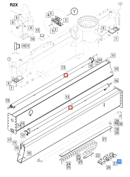 Element przyłączeniowy B prowadnika EZ437 Palfinger EZ1368