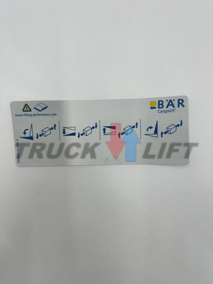 Naklejka sterowania Bar Cargolift