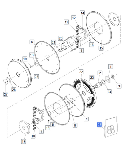 Zestaw uszczelnień TD1749 do zwijaka na dwa przewody hydrauliczne ET072 Palfinger